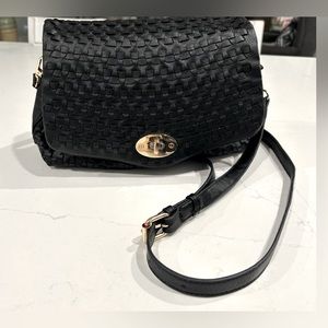 Bohemian Woven Black Hand Bag which coverts to shoulder, hand & cross body